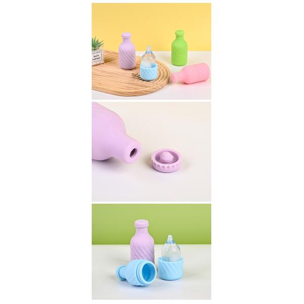 Roller de hielo de silicona para el rostro herramienta de terapia de frío reutilizable para aliviar la hinchazón, el acné y el enrojecimiento Masajista facial libre de BPA, soporte OEM