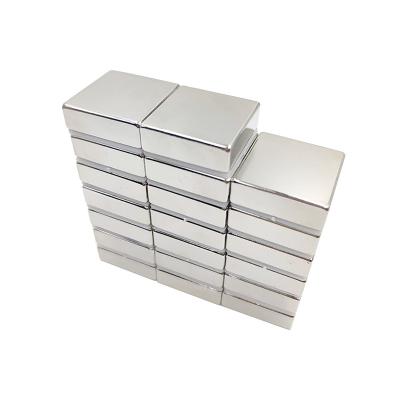 Nickel Coating Sintered Neodymium Magnet Rectangle Neodymium Magnet Multi Polar