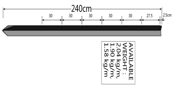 1.86kg Y Steel Fence Post for Australia Market Black Coated