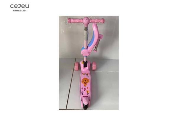 5 Year Olds Pink 2 In 1 Kick Scooter  67*55*48CM With Adjustable Seat