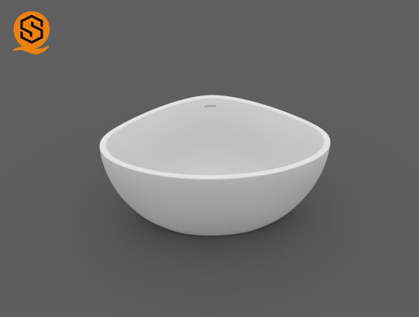 Corian Artificial Stone Oval Triangle Shaped Bathtub Easy Repairable