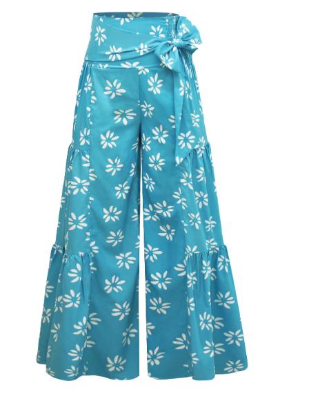 Le pantalon occasionnel lâche des femmes échoue au loin le pantalon lâche d'impression de jambe