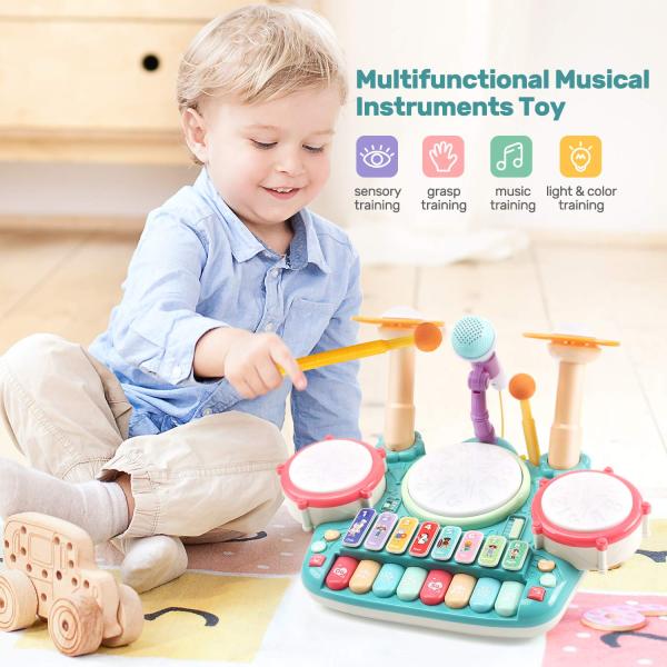 Age Range 2 to 4 Years Children's Toy Drums for Young Children's Musical Instruments