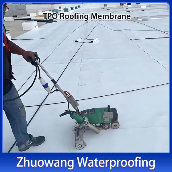 High Reflectivity Tpo Membrane Waterproofing 1.2-2.0mm For Industrial Plants