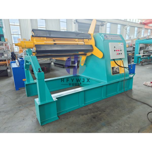 6 Ton Capacity Electric Uncoiler Machine with PLC Control System and Hydraulic Pressure for Metal Coil Unwinding