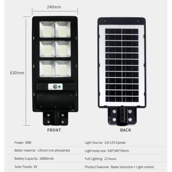 Garden Integrated Solar Led Street Light 60w Airport Perimeter Light Long Service Life