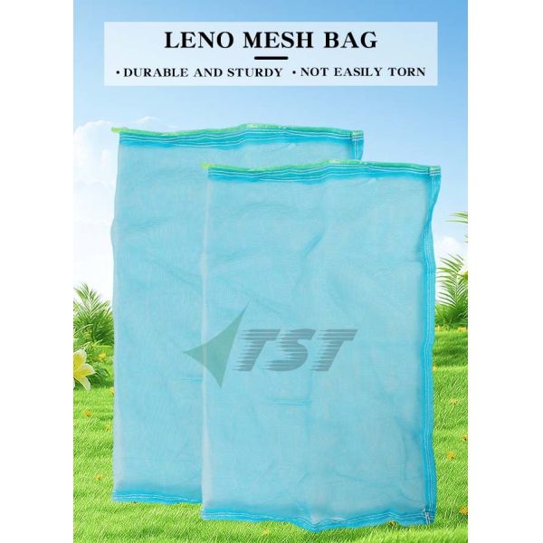 Whole Sale 25kg 50kg PE Leno Mesh Bag For Garlic Seafood Storage