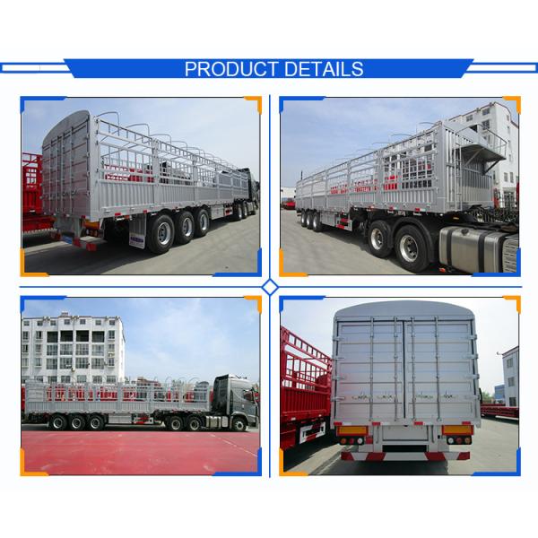 4 Axle Fence Cargo Container Trailer with Jost 2.0 or 3.5 Inch King Pin and 12.00r20 Tires