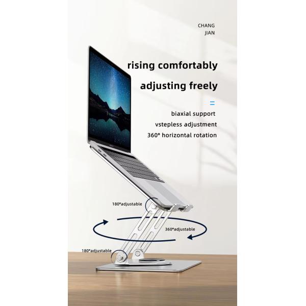 360 Degree Rotatable Alloy Heat Dissipation Laptop Tablet Stand for 11-17'' Notebook Compatibility and Durable Design