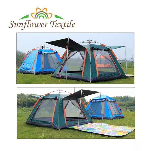 215x215cm 210D Silver Coated Sunscreen Cloth Waterproof Camping Tent Automatic Outdoor Pop Up Tents