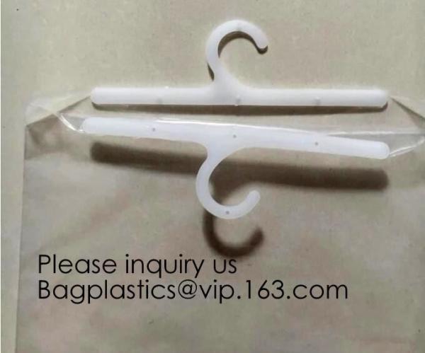 biodegradable Cloth Underwear Hanger Packaging Bag With Snap Button, Eco-Friendly Hook Garment Bag
