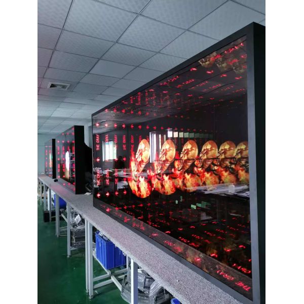 Modern Flat LED Infinity Mirror Lamp Hollow Structure DIY Lights Tunnel Floor Aquarium Tesseract Industrial Glass Steel Home
