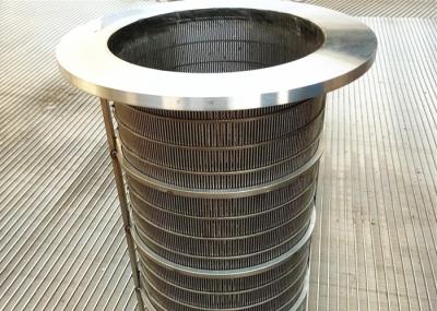 Cilindro giratório da tela do fio reverso da cunha da flange, tela de fio de Johnson do elemento de filtro