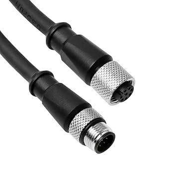 Alvin's Cables M12 8 Pin Male to 8 Pin Female A-Code Cat6a High-Flex Shielded Sensor Actuator Cable for Cognex Industrial Camera 16.4ft