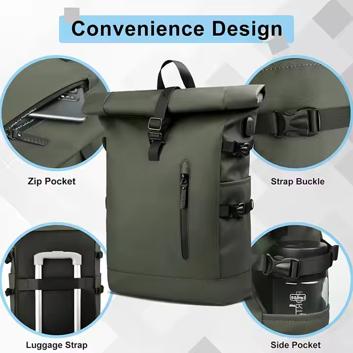 Professional Laptop Backpack for MacBook Business Backpack Detachable Handle Waterproof Nylon Wholesale OEM/ODM/Private Label