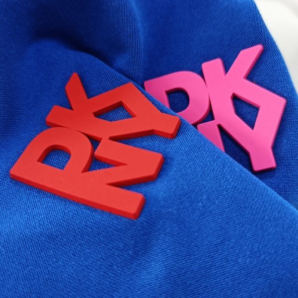 Custom Washable 3D Silicone Labels with Loop Fold for Bags Garment Shoes and Textiles
