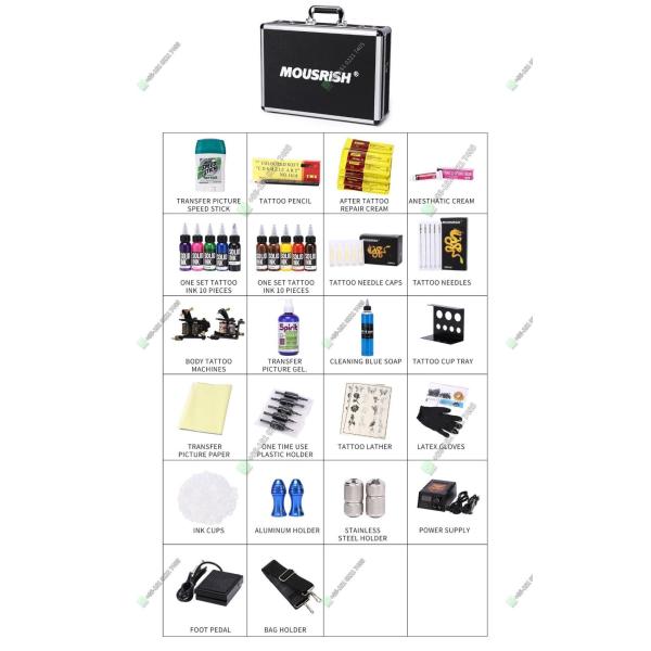 Tattoo Machine Kit Professional Wireless Tattoo Set with Big and Small Size Box