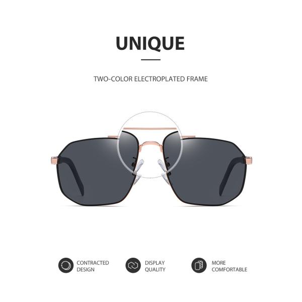 Men'S Metal Frame Sunglasses Multilateral OEM With 58mm Lens
