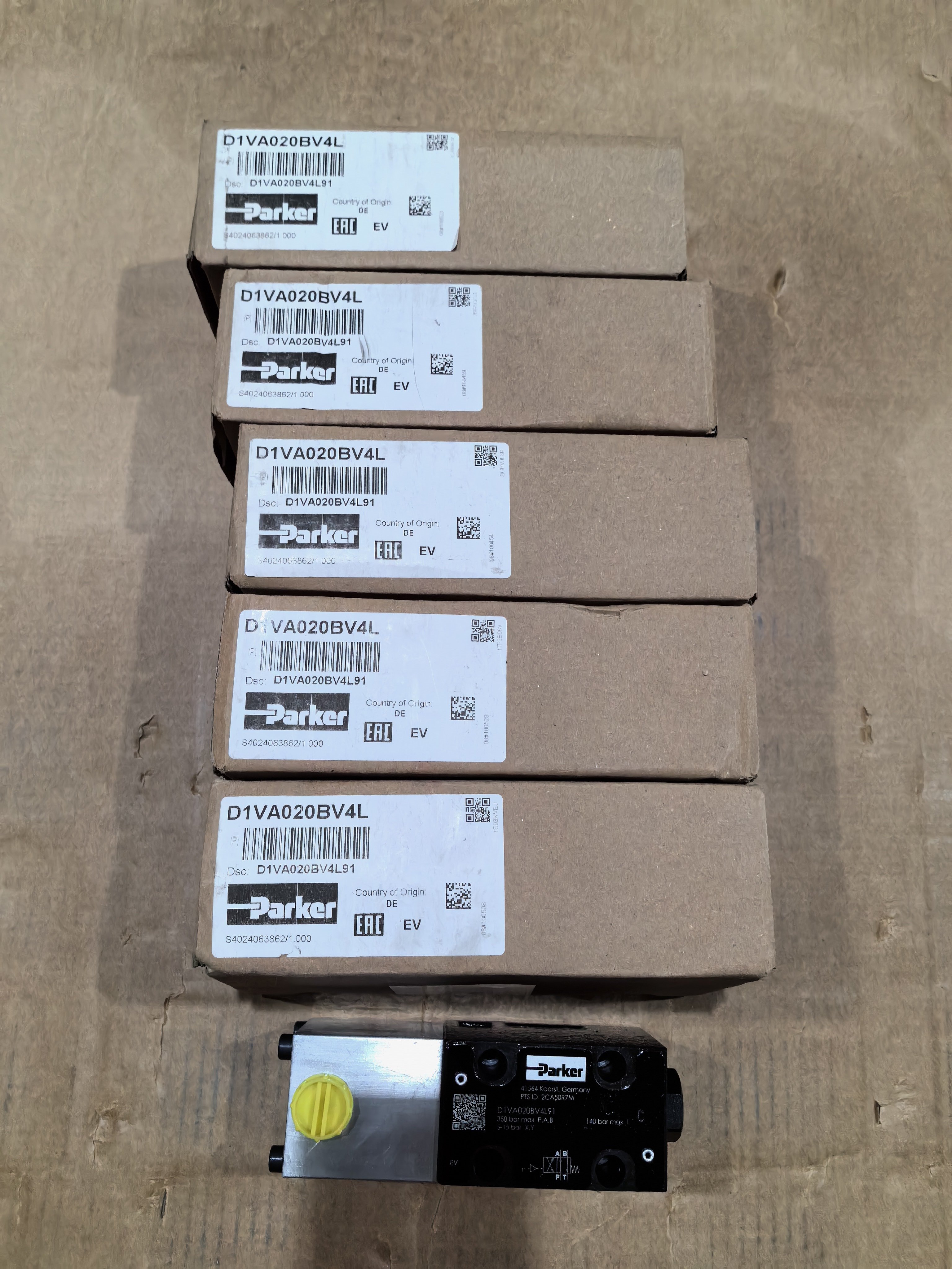 Parker D1VA.020.BV4L Pneumatic Directional Control Valve