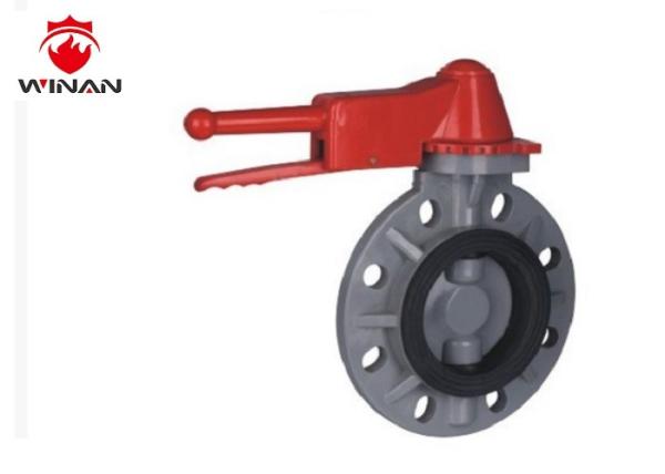Light Weight Fire Fighting Valves , Plastic Butterfly Valve 300PSI Pressure