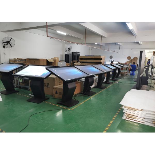 65 inch LCD Monitor AC100V Touch Screen Kiosk Ad Player Floor Stand