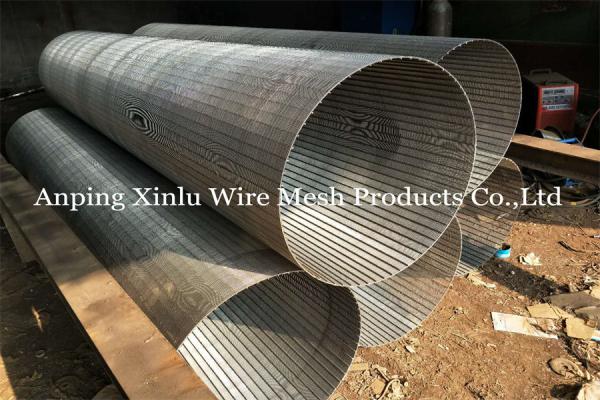 SS Wedge Wire Rotary Drum Screen Johnson Cylinder Basket Diameter 500 X Long 600mm