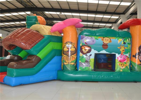 Jungle Forest Animals Toddler Inflatable Bounce House 3D Eye Catching Design