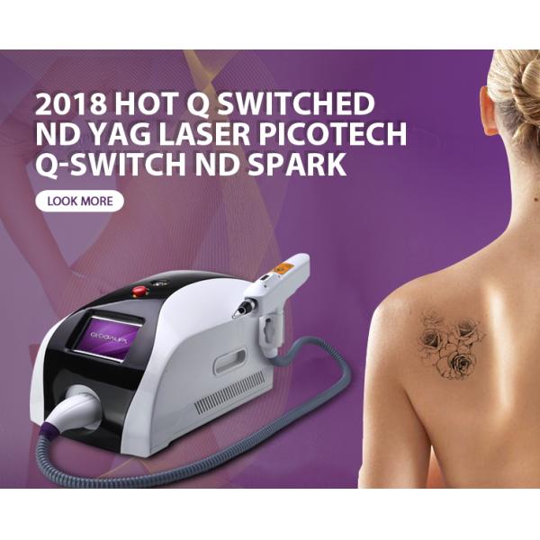 Portable Q - Switched Tattoo Laser Removal Equipment With Adjustable Treatment Probes
