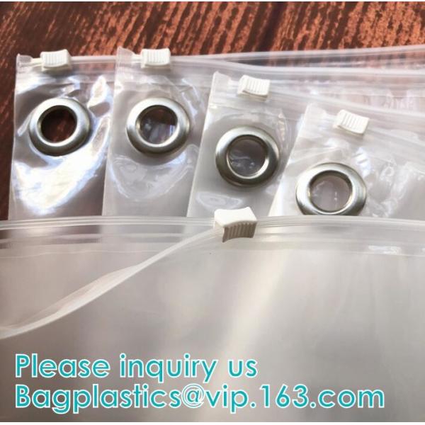 Apparel garment Makeup Slider Zip Lock Bag Frosted EVA Zipper Packaging Bag For Garment, Self Zip Lock Apparel Packaging