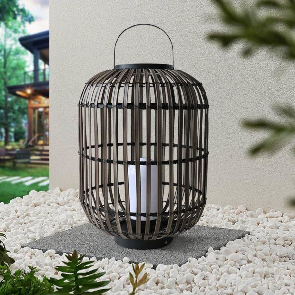Decorative Rattan Outdoor Lantern , Woven Rattan Lamp 3500K For Atmosphere