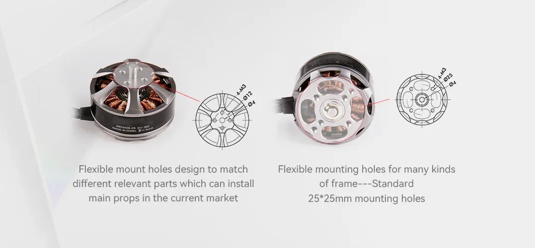 T-MOTOR MN3508 High Quality Multi-Rotor Fixed Wing Lightweight Brushless  RC Quadcopter Motor