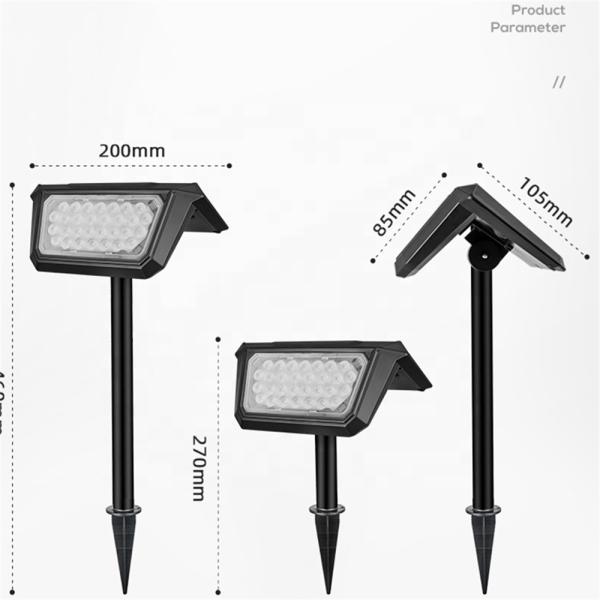 Solar Power Garden Flood Light for Patio Pathway Driveway Pool Input Voltage V DC 5.5V