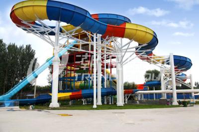 Família que transporta a pessoa/tempo da corrediça 6 de Waterpark da fibra de vidro do parque do Aqua