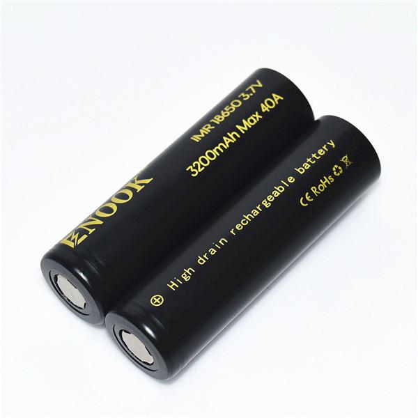 Produtor 3.7V Célula recarregável Enook 18650 3200mAh MAX 30A Cdr20 Bateria de lítio de íons de lítio