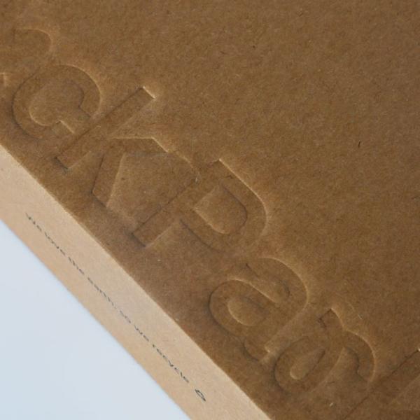 CMYK Brown Kraft Paper Box Clothing Mailer Shipping Packaging With Embossing Text