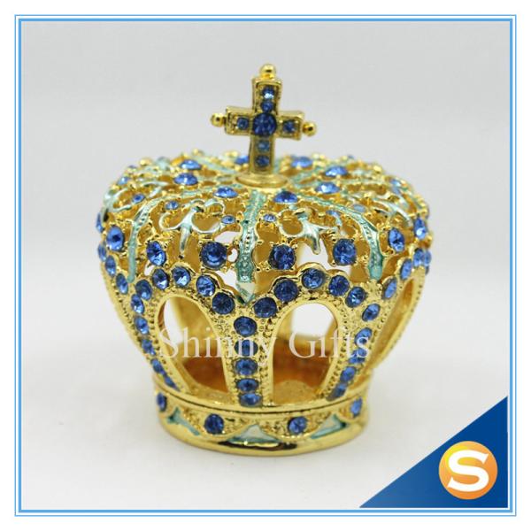 Luxury home decoration Crown shape wedding gifts personal Trinket box display SCJ273