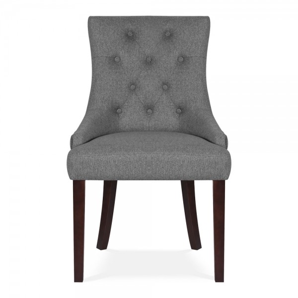Classic design of fabric upholstered dining chair used for hotel rooms