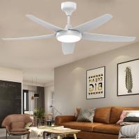 American LED Light Hanging Fan Lamp Simple Chandelier Living Room New Inverter Technology Modern Design Home Restaurant Plastic