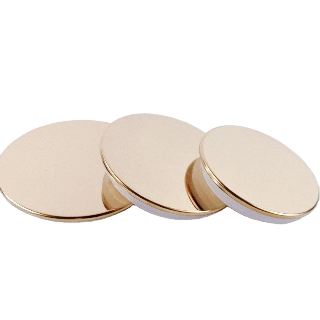 Factory High End Zamac Candle Jar with Metal Candle Lid Gold Zinc Alloy Metal Lids Bottle Caps & Closures for Candles