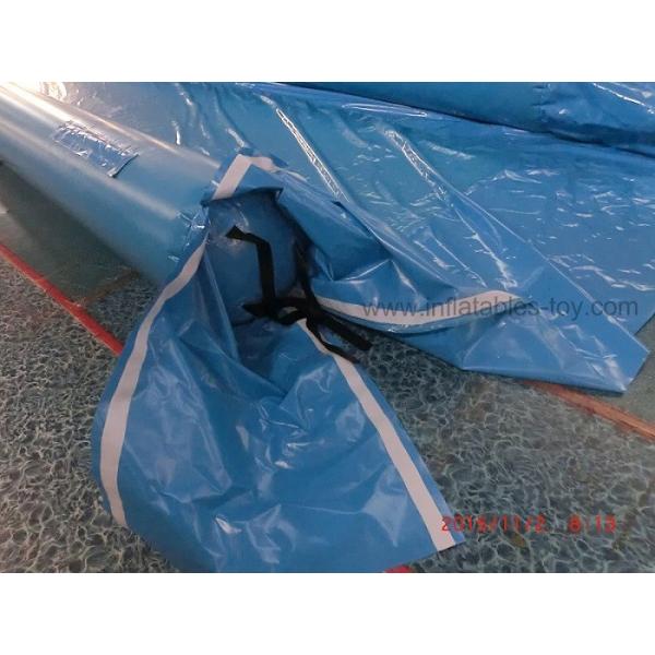 Comercial Blue City Street Event Giant Inflatable Water Slide With Singel Lane