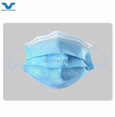 Blue Disposable Dust Mask with ISO13485 Certificate Earloop Typeiir 3ply Face Mask