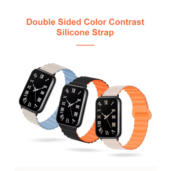Ultra-thin Magnetic Silicone Watch Strap · 38~41mm | OEM/ODM - Customizable Logo · SHX