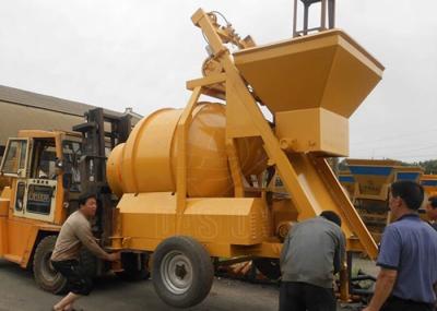 Movable Gear Drive Portable Concrete Mixer 500L Mobile Drum Concrete Mixer With Skip Hopper