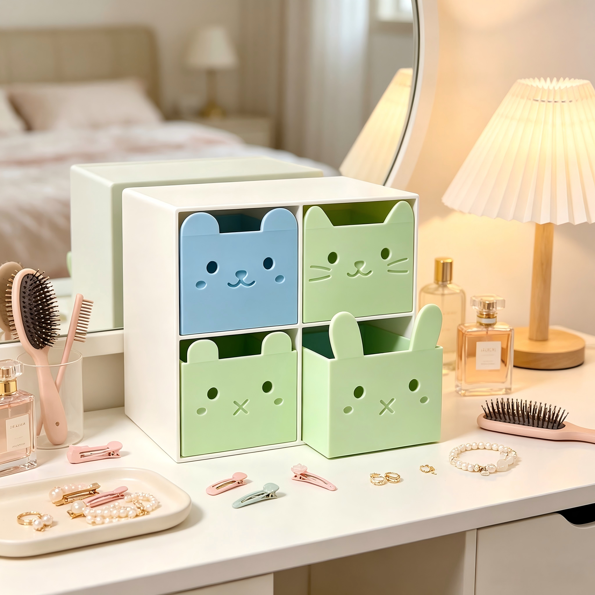 Desktop Storage 3D Printed Decor Modular Interlocking Structure Box For Kid Room