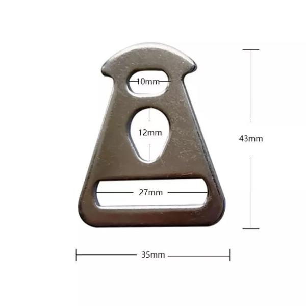 Polished Iron Chrome Plated Triangular Buckle for Non Slip Outdoor Tent Pole Pull Rope