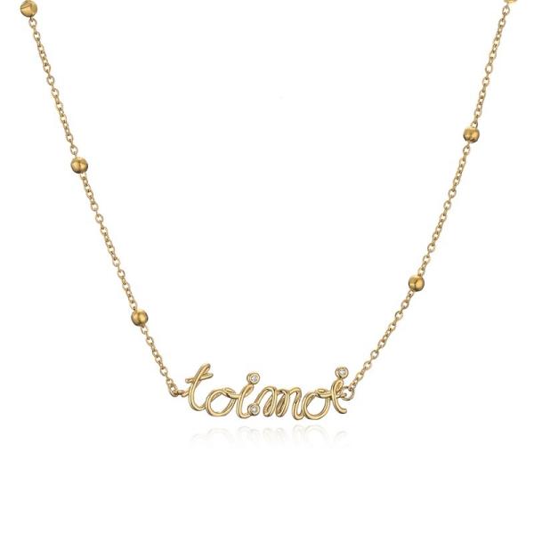 Synthetic CZ Womens Fashion Pendant Necklaces OEM Classic Initial Necklace