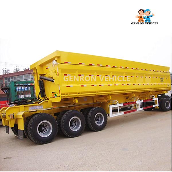 3 Axles Tipper Dump Truck 50 Tons Side Tipper Semi Trailer