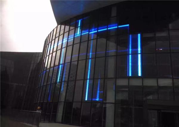 Rental Transparent LED Wall , Outdoor P7.81 HD LED Video Wall Curtain