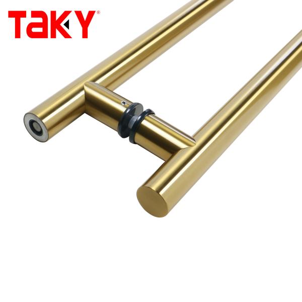 Modern Design Long Hotel Glass Door Handles Luxury Gold Stainless Steel Pull Handle