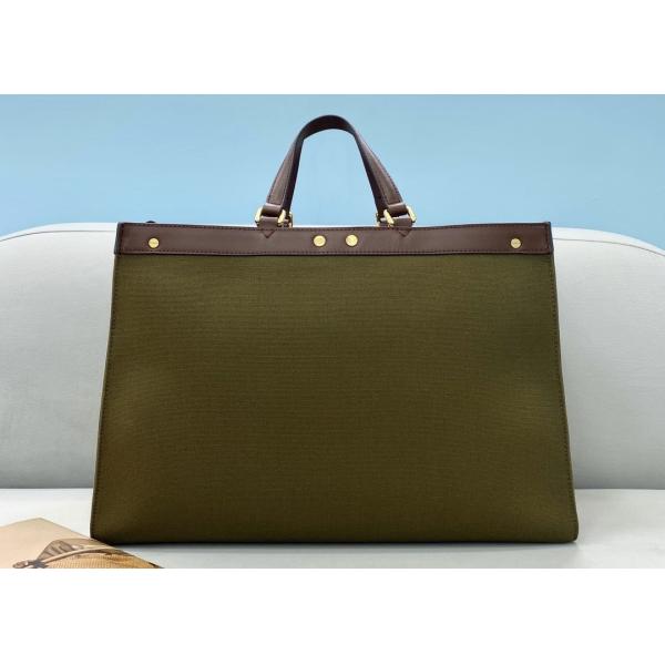 Capsule Series F Letters 3D Effect Large Green Tote Bag Psychedelic Style